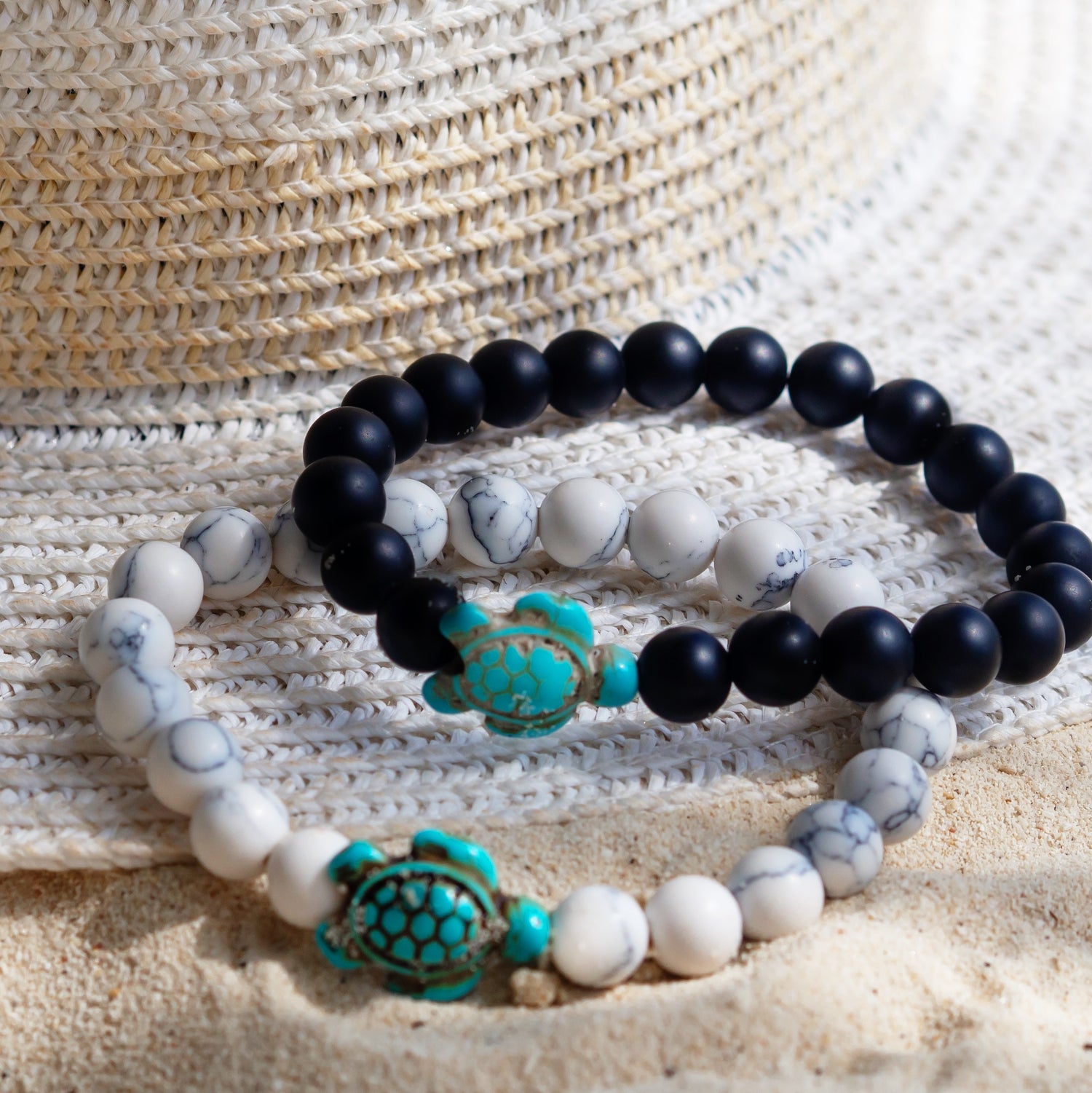 Sea Turtle Tracking Bracelet - White Howlite