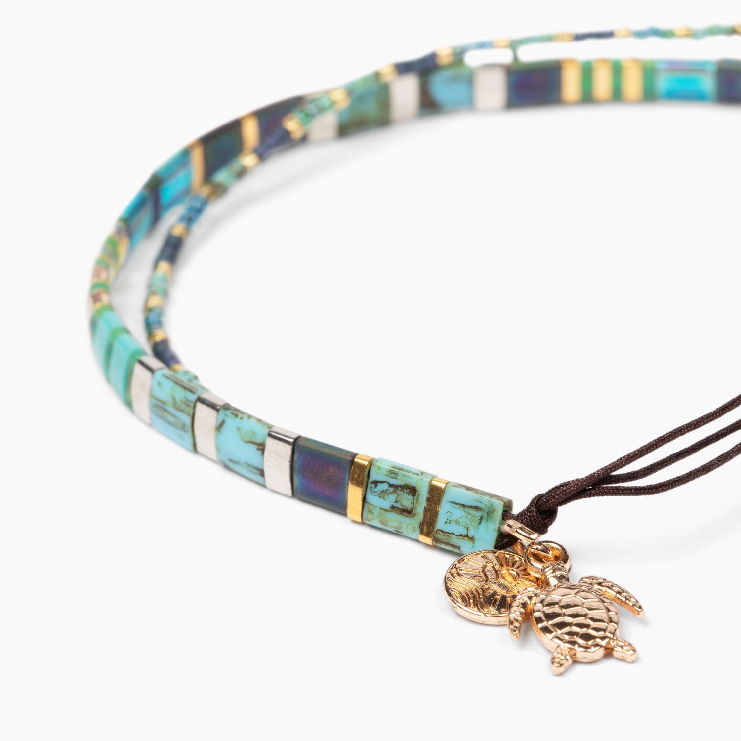 Tile Bead Sea Turtle Tracking Bracelet